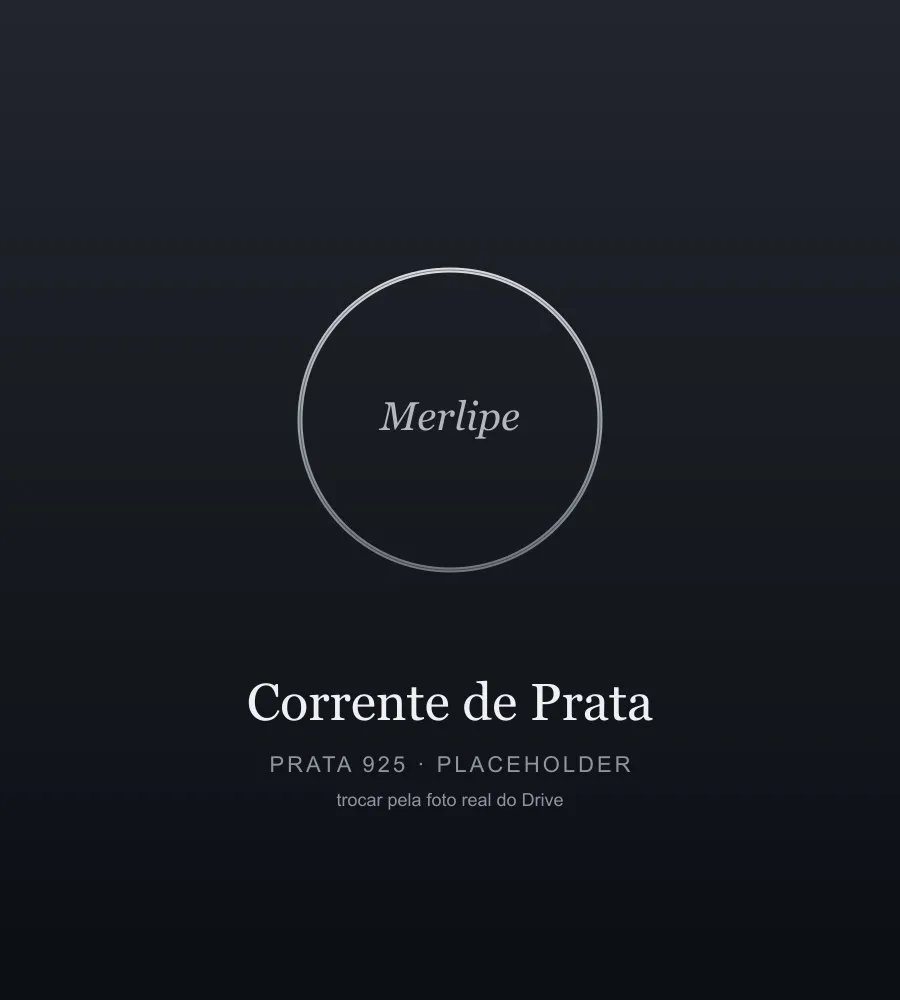 corrente prata 925 em destaque
