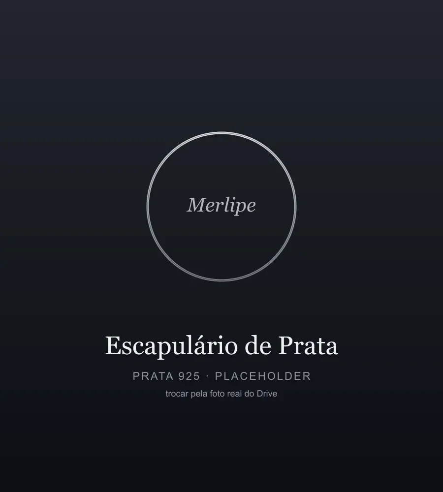 escapulario de prata em destaque